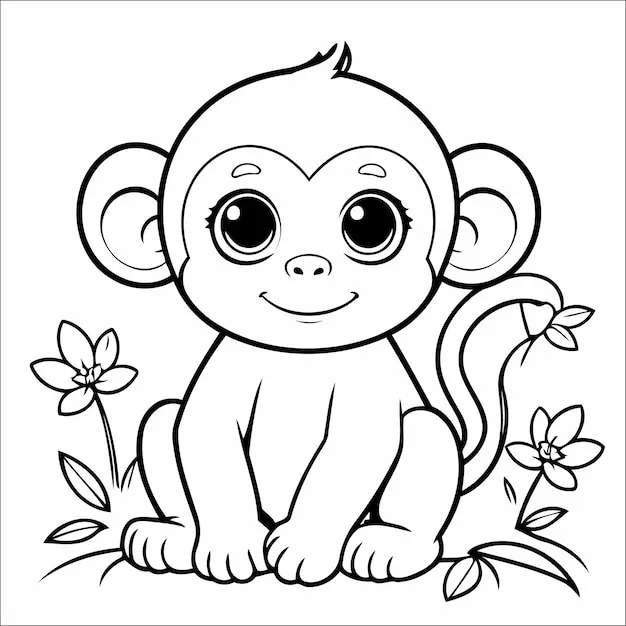 Dibujos para colorear e imprimir Monkey