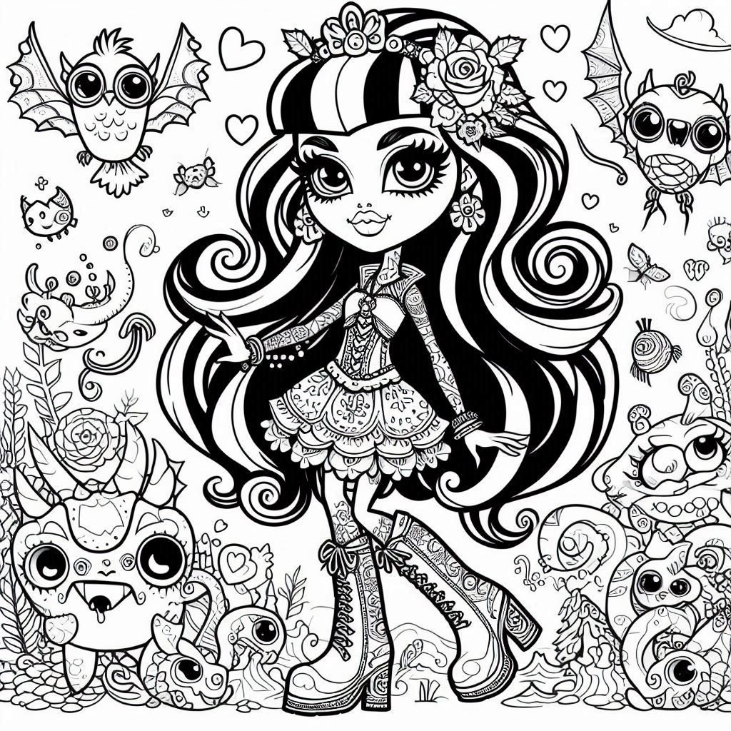 Dibujos para colorear e imprimir Monster High