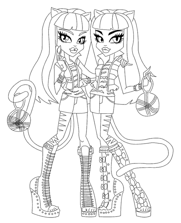 Dibujos para colorear e imprimir Monster High