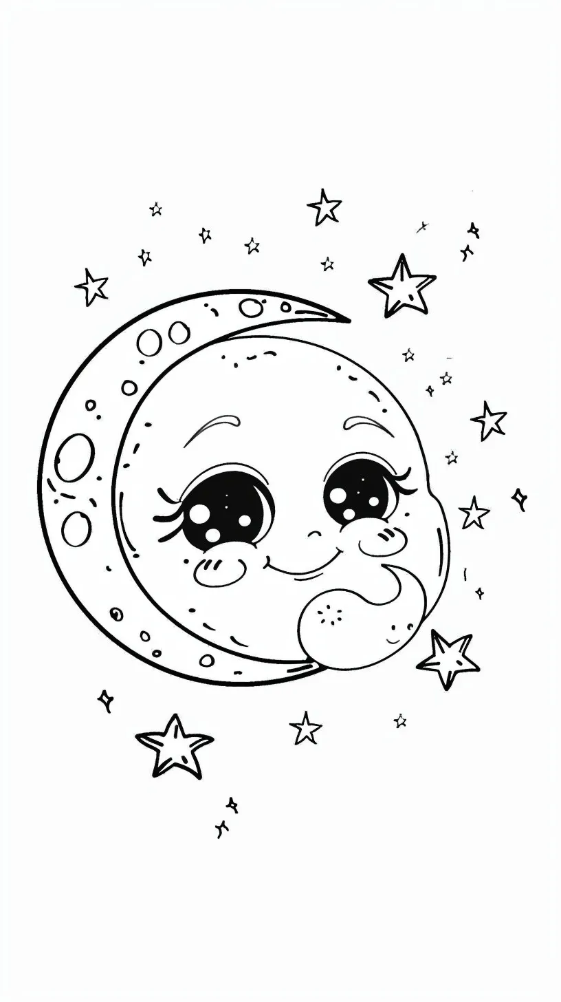 Dibujos para colorear e imprimir Moon