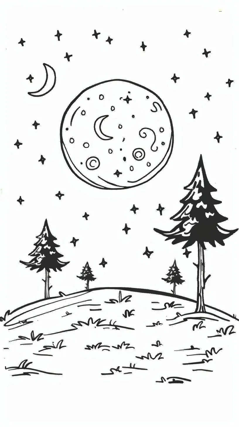 Dibujos para colorear e imprimir Moon