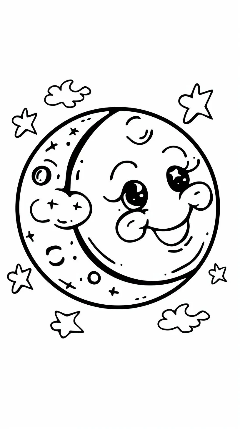 Dibujos para colorear e imprimir Moon