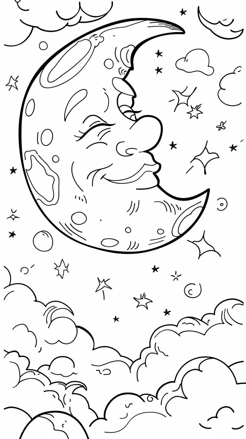 Dibujos para colorear e imprimir Moon