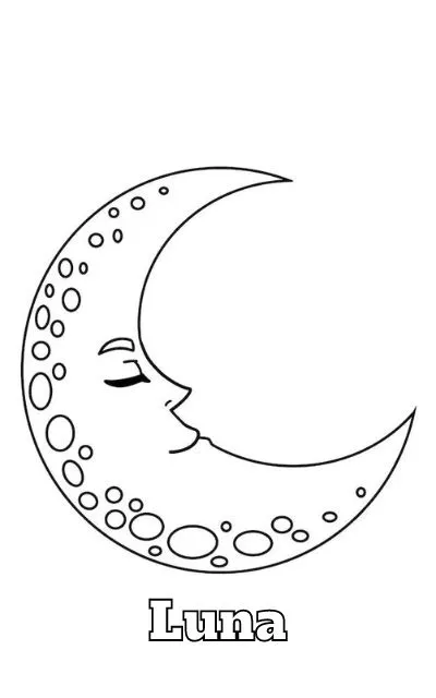 Dibujos para colorear e imprimir Moon