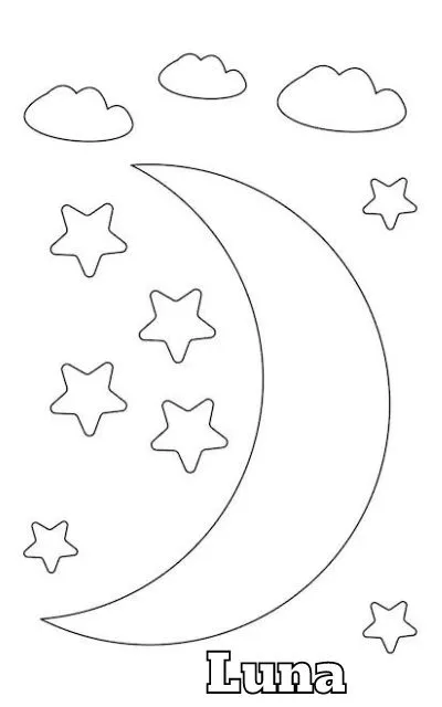 Dibujos para colorear e imprimir Moon