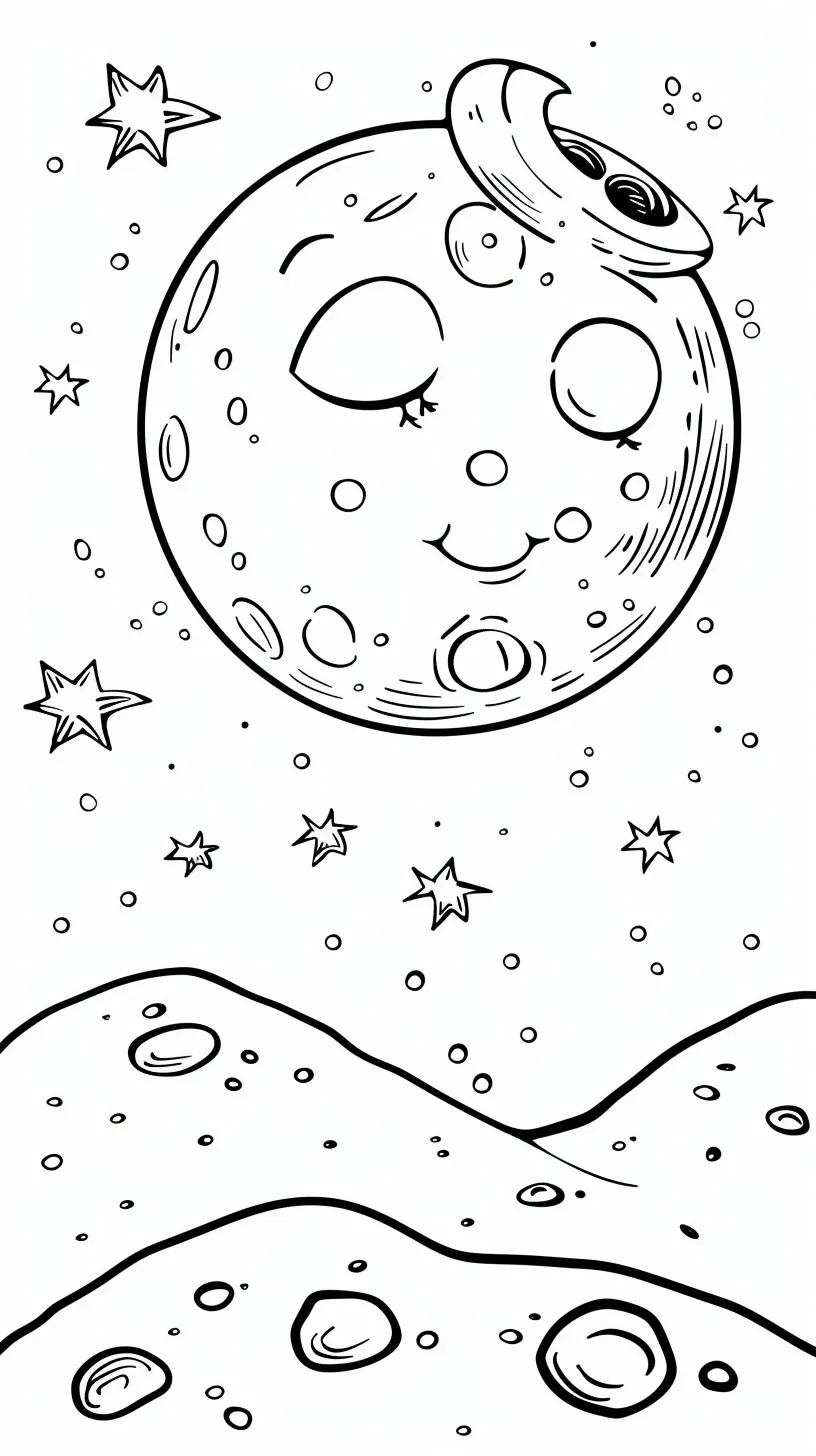 Dibujos para colorear e imprimir Moon