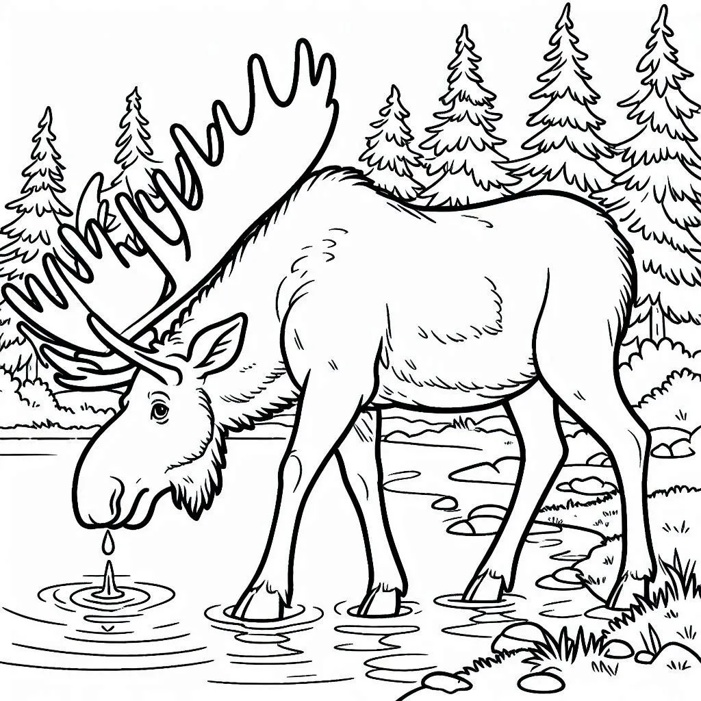 Dibujos para colorear e imprimir Moose