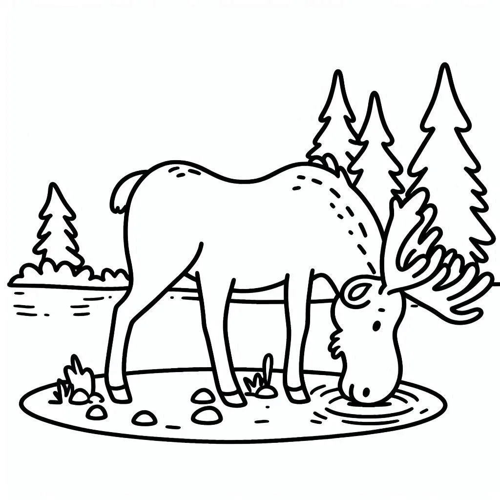 Dibujos para colorear e imprimir Moose