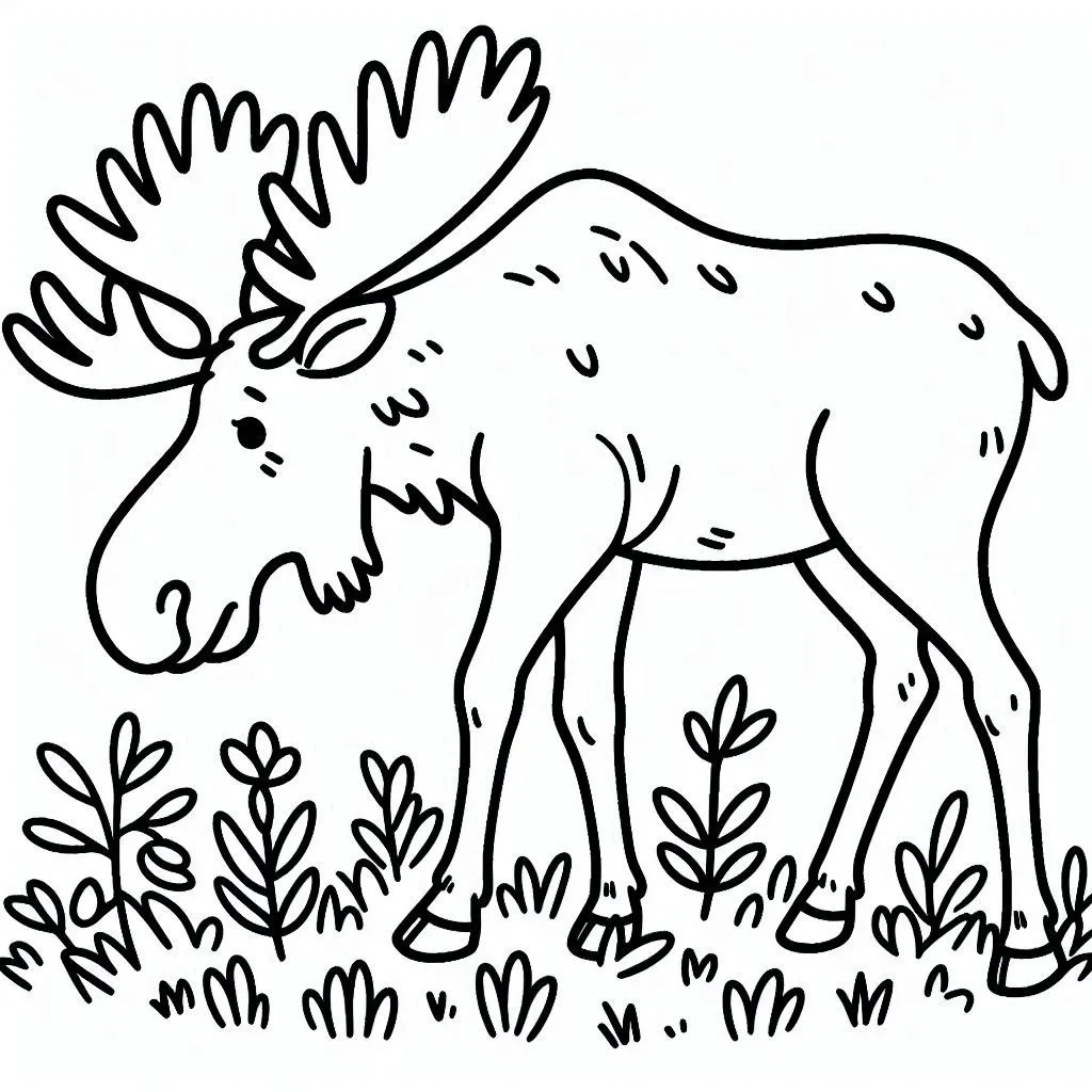 Dibujos para colorear e imprimir Moose