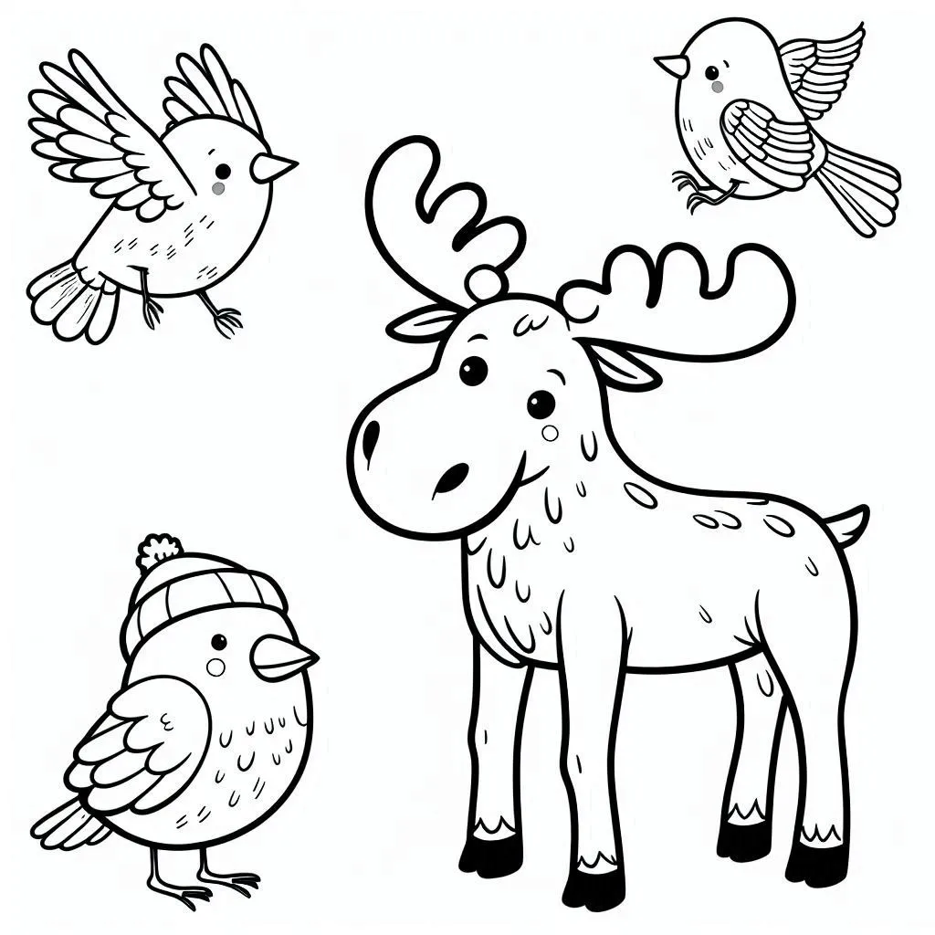 Dibujos para colorear e imprimir Moose