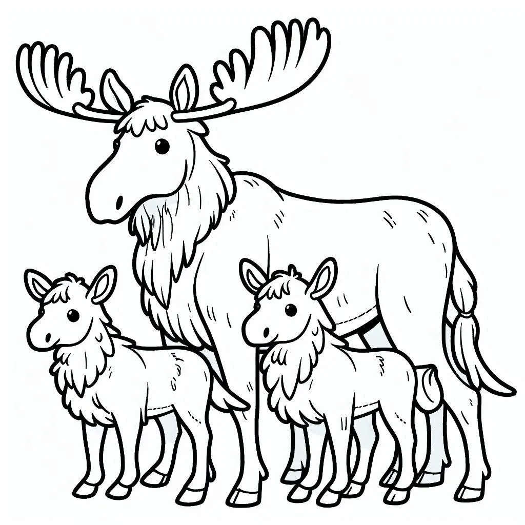 Dibujos para colorear e imprimir Moose