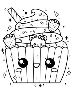 Muffin coloring pages 11