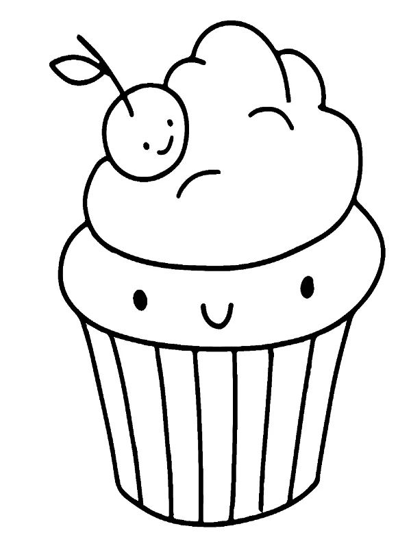 Dibujos para colorear e imprimir Muffin