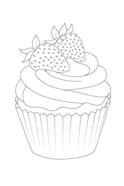 Dibujos para colorear e imprimir Muffin