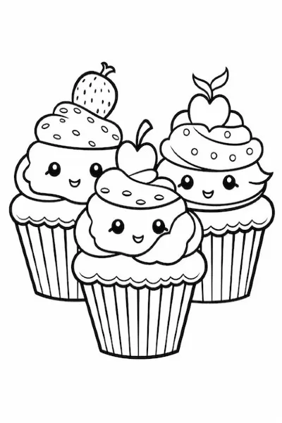 Dibujos para colorear e imprimir Muffin