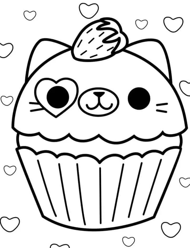 Dibujos para colorear e imprimir Muffin