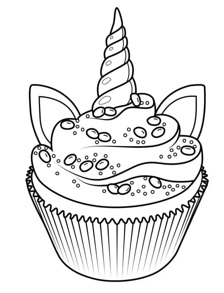 Dibujos para colorear e imprimir Muffin