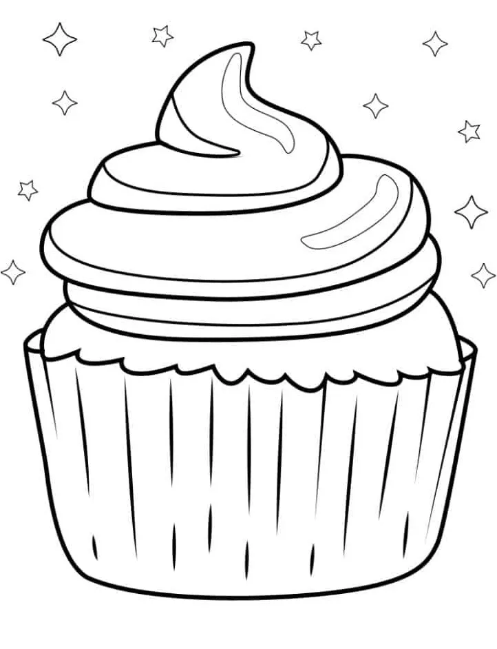 Dibujos para colorear e imprimir Muffin