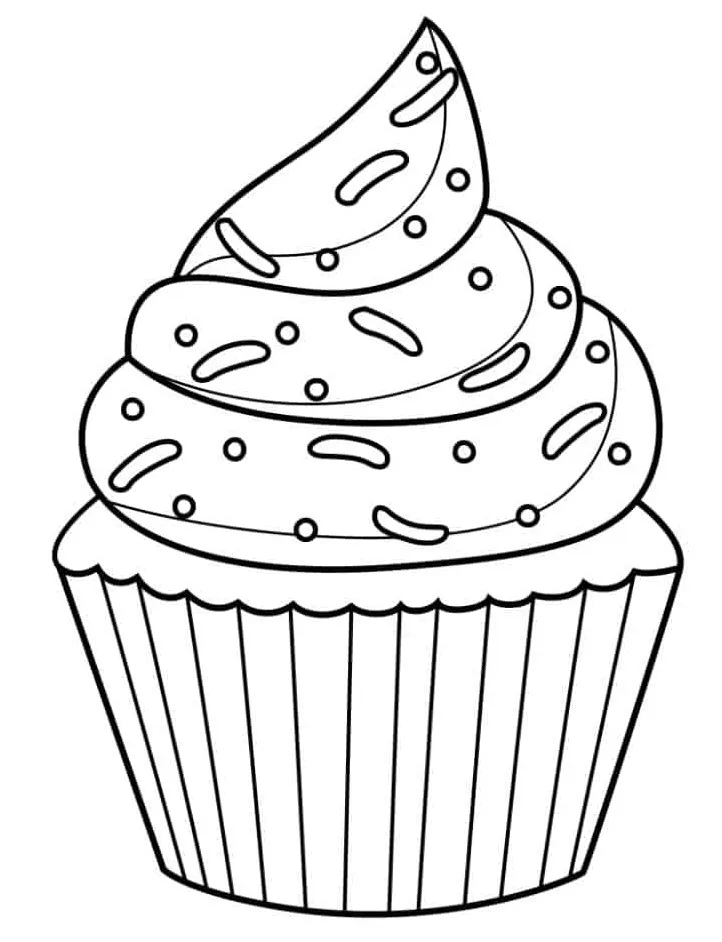 Dibujos para colorear e imprimir Muffin