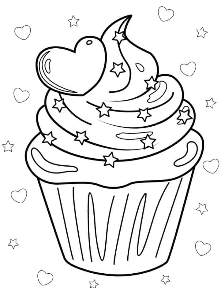 Dibujos para colorear e imprimir Muffin