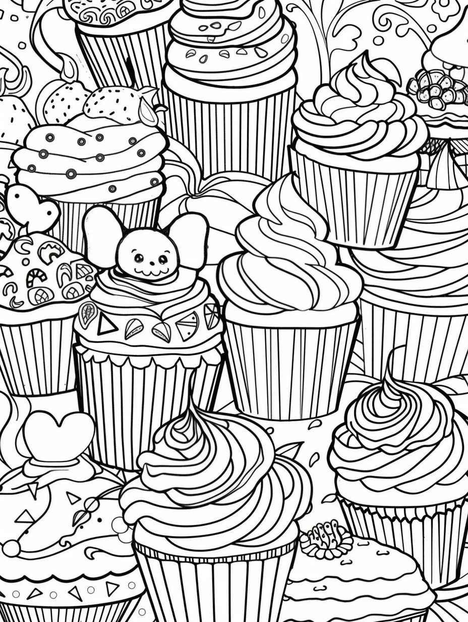 Dibujos para colorear e imprimir Muffin