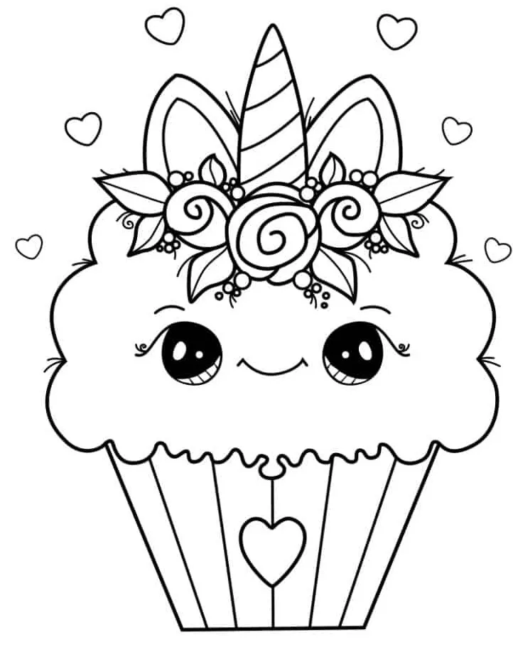 Dibujos para colorear e imprimir Muffin