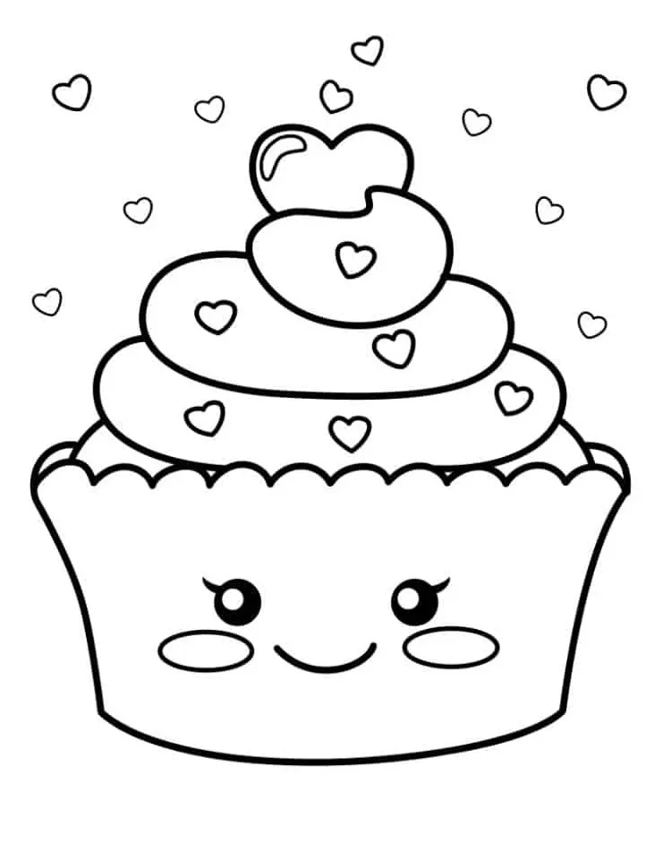 Dibujos para colorear e imprimir Muffin