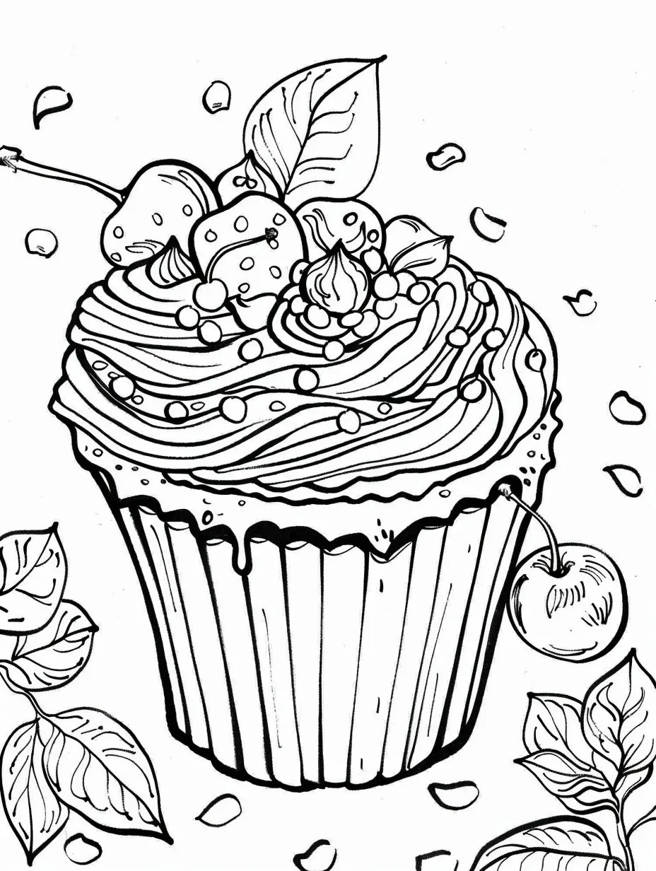 Dibujos para colorear e imprimir Muffin