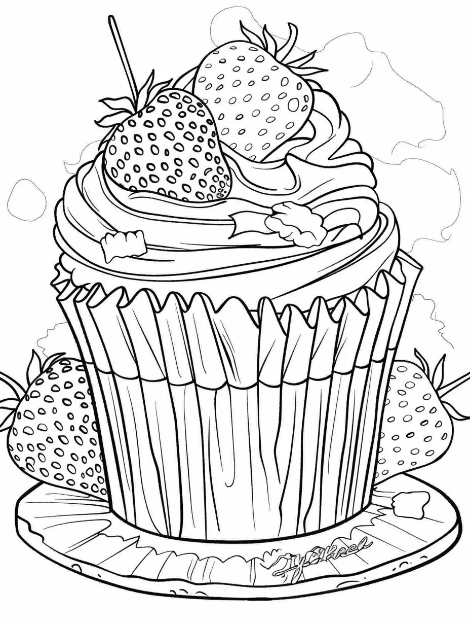 Dibujos para colorear e imprimir Muffin