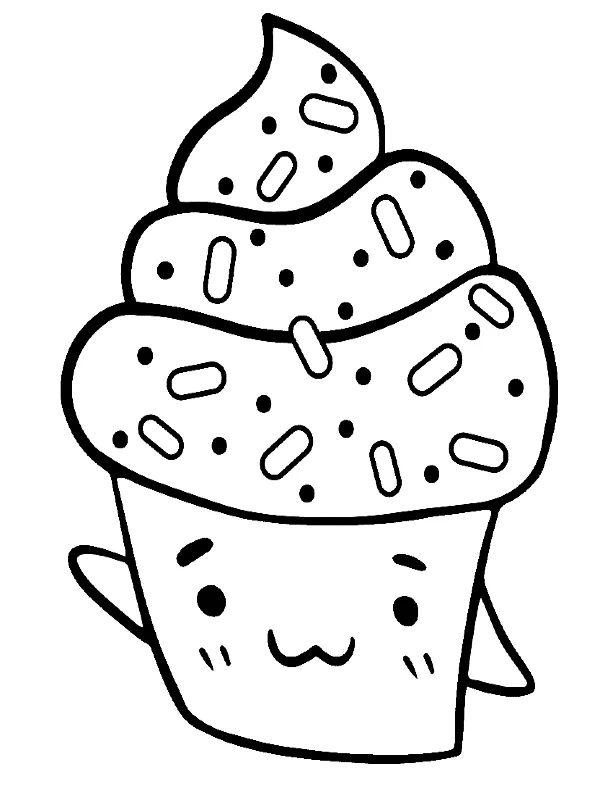 Dibujos para colorear e imprimir Muffin