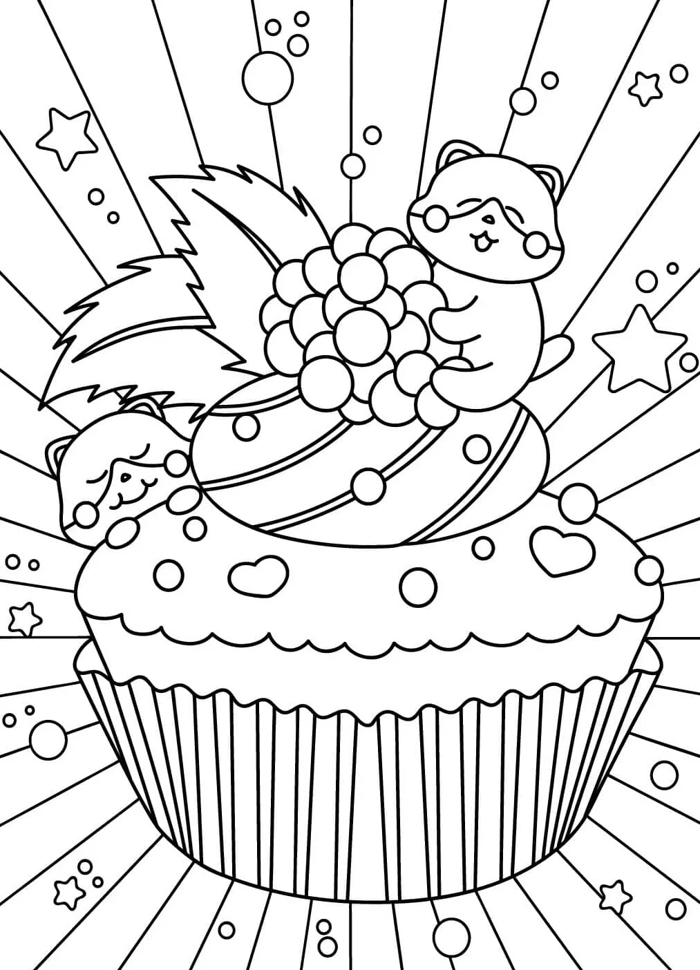 Dibujos para colorear e imprimir Muffin