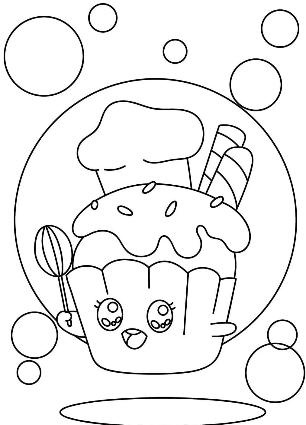 Dibujos para colorear e imprimir Muffin