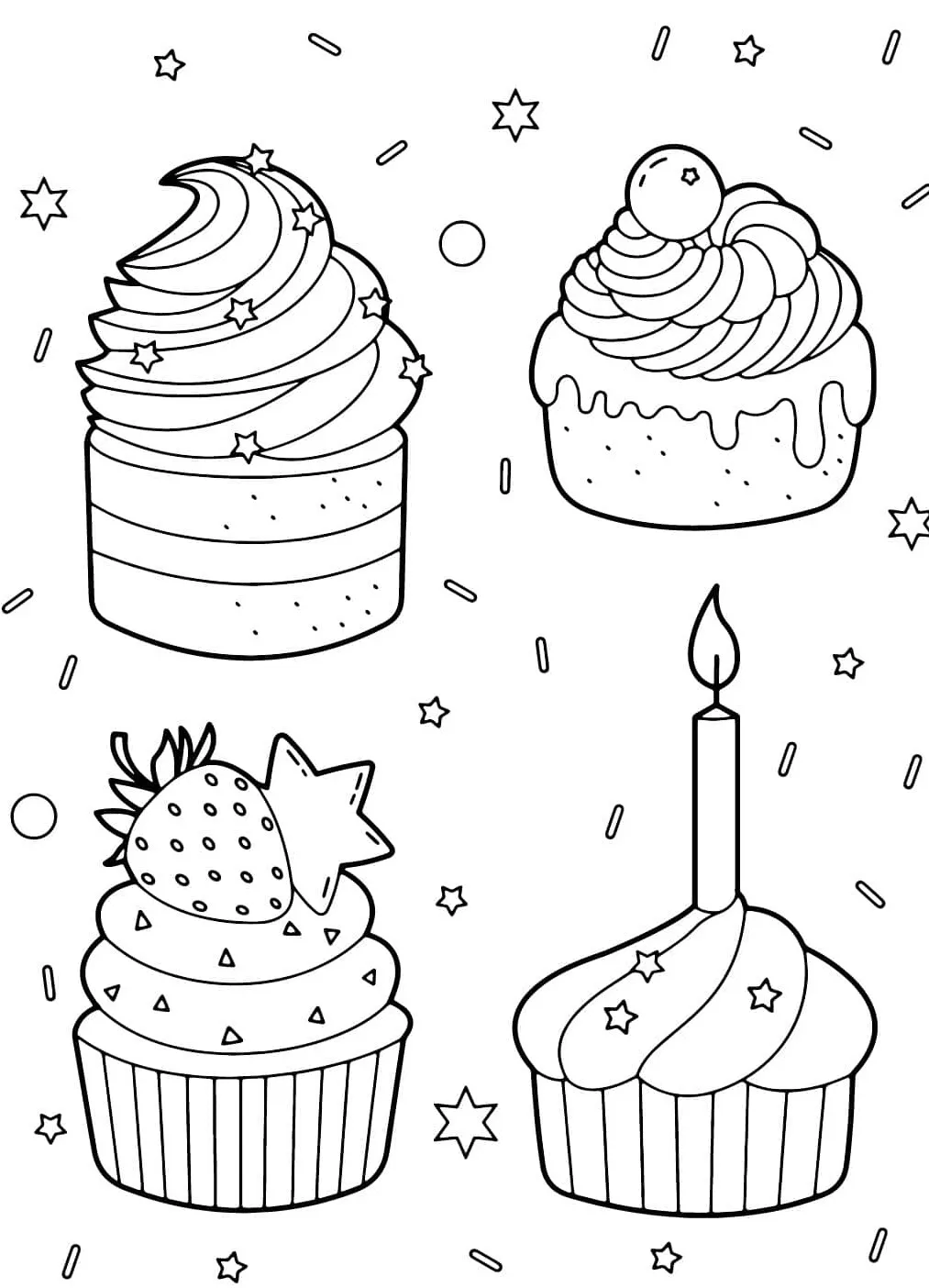 Dibujos para colorear e imprimir Muffin