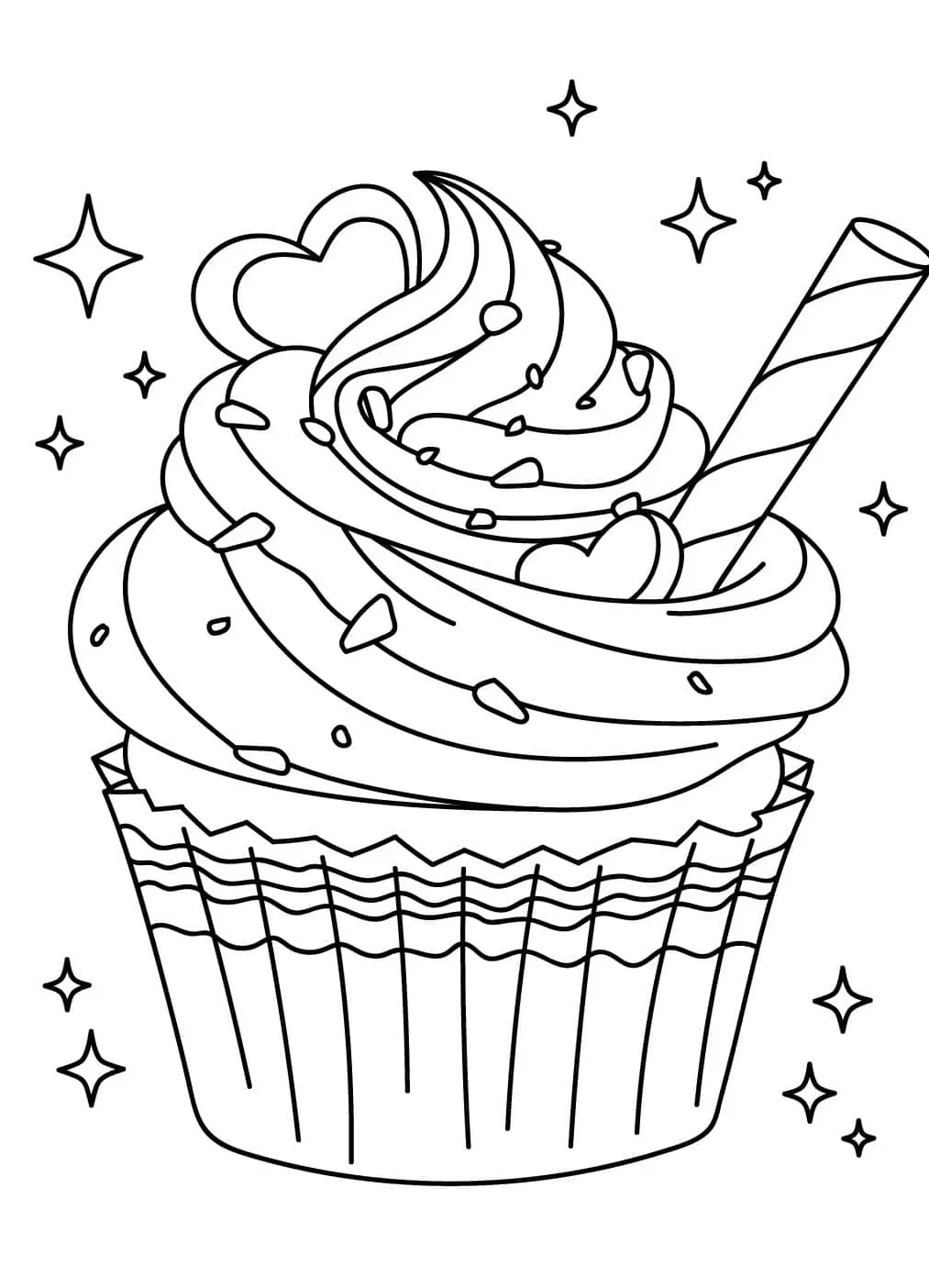 Dibujos para colorear e imprimir Muffin