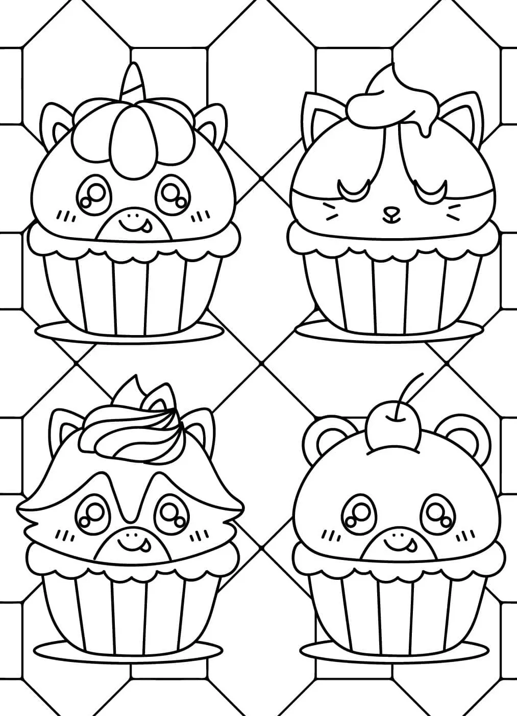 Dibujos para colorear e imprimir Muffin