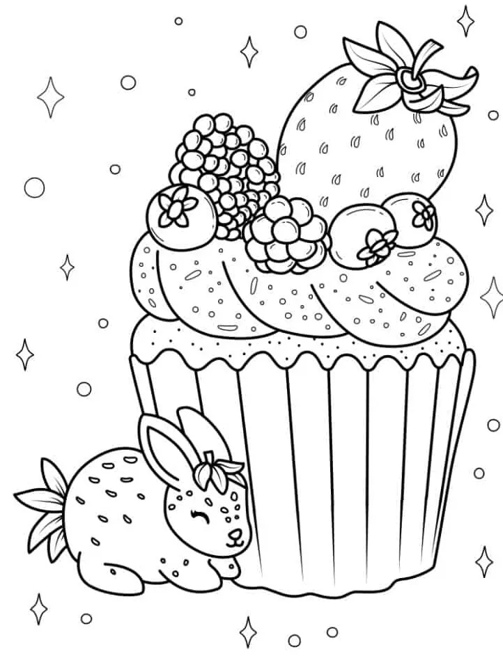 Dibujos para colorear e imprimir Muffin