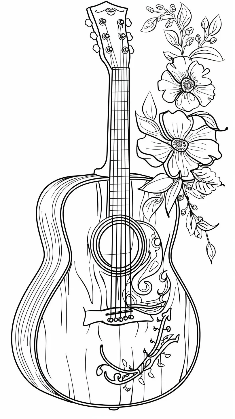 Dibujos para colorear e imprimir Musical Instruments