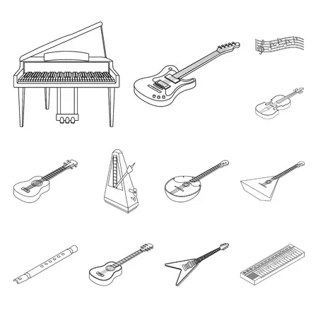 Dibujos para colorear e imprimir Musical Instruments