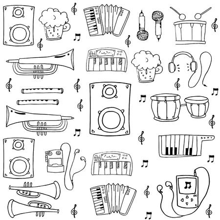 Dibujos para colorear e imprimir Musical Instruments