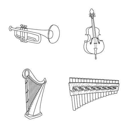 Dibujos para colorear e imprimir Musical Instruments