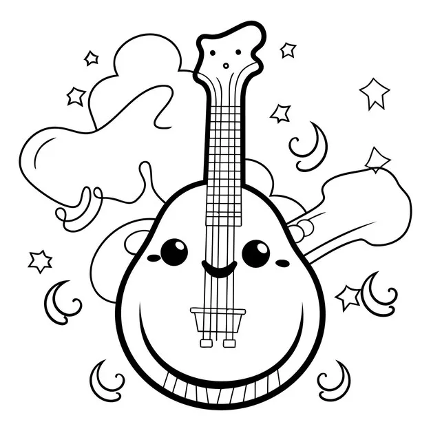 Dibujos para colorear e imprimir Musical Instruments