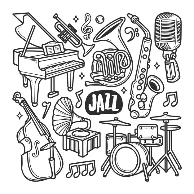 Dibujos para colorear e imprimir Musical Instruments