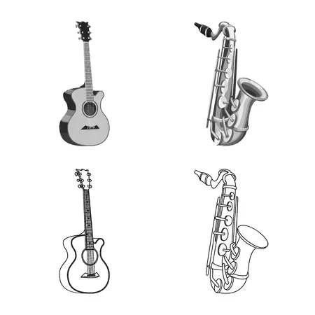 Dibujos para colorear e imprimir Musical Instruments