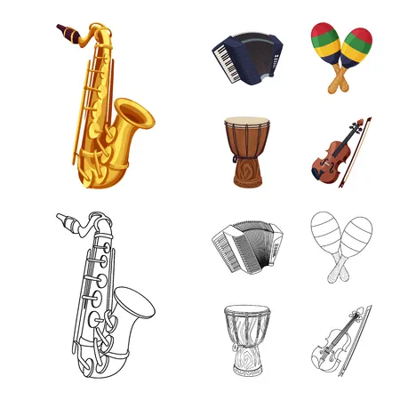 Dibujos para colorear e imprimir Musical Instruments