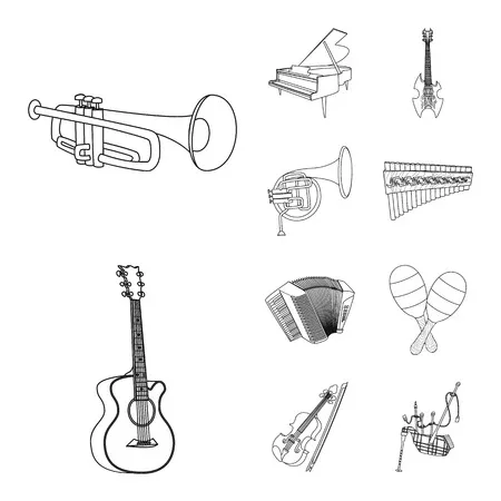 Dibujos para colorear e imprimir Musical Instruments