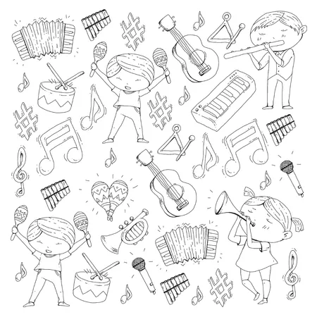 Dibujos para colorear e imprimir Musical Instruments