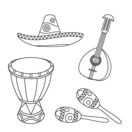 Dibujos para colorear e imprimir Musical Instruments