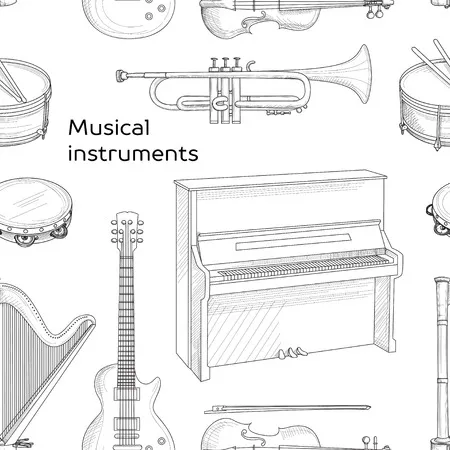 Dibujos para colorear e imprimir Musical Instruments