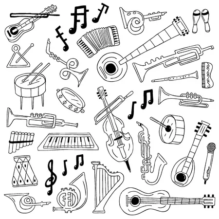 Dibujos para colorear e imprimir Musical Instruments