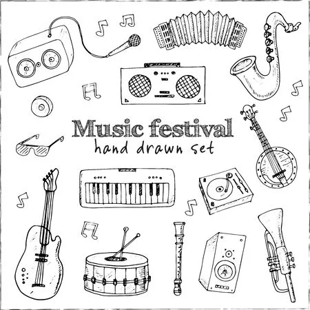 Dibujos para colorear e imprimir Musical Instruments